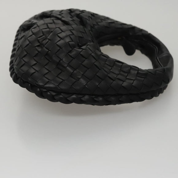 BOTTEGA VENETA INTRECCIATO Mini Hobo Hand Bag Leather Black 189227 Auth yk17218AM