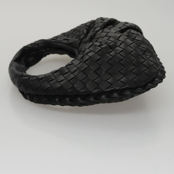 BOTTEGA VENETA INTRECCIATO Mini Hobo Hand Bag Leather Black 189227 Auth yk17218AM