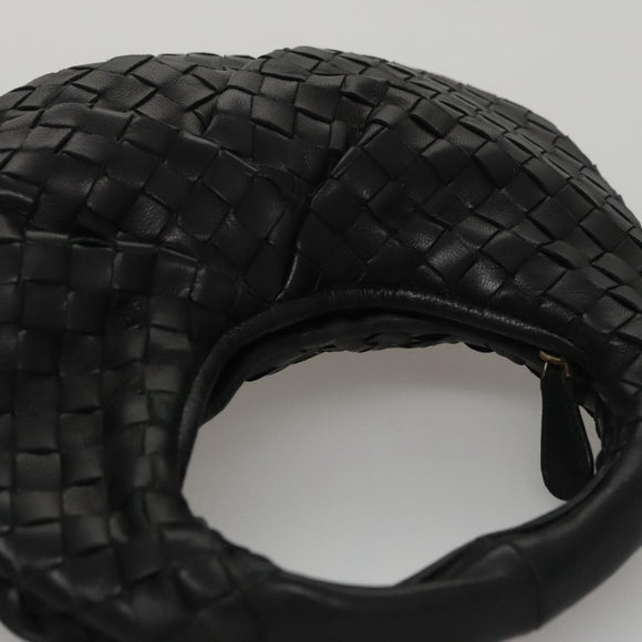 BOTTEGA VENETA INTRECCIATO Mini Hobo Hand Bag Leather Black 189227 Auth yk17218AM