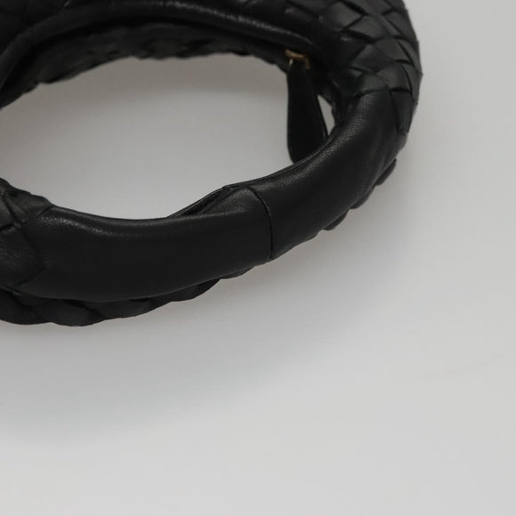 BOTTEGA VENETA INTRECCIATO Mini Hobo Hand Bag Leather Black 189227 Auth yk17218AM