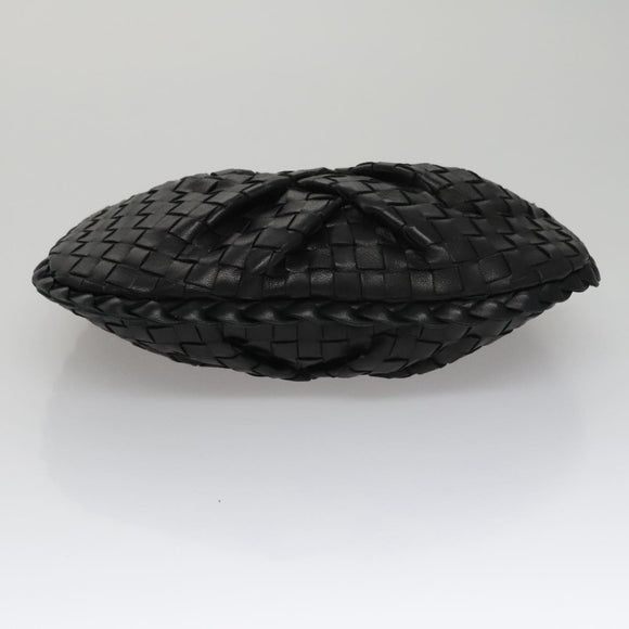 BOTTEGA VENETA INTRECCIATO Mini Hobo Hand Bag Leather Black 189227 Auth yk17218AM