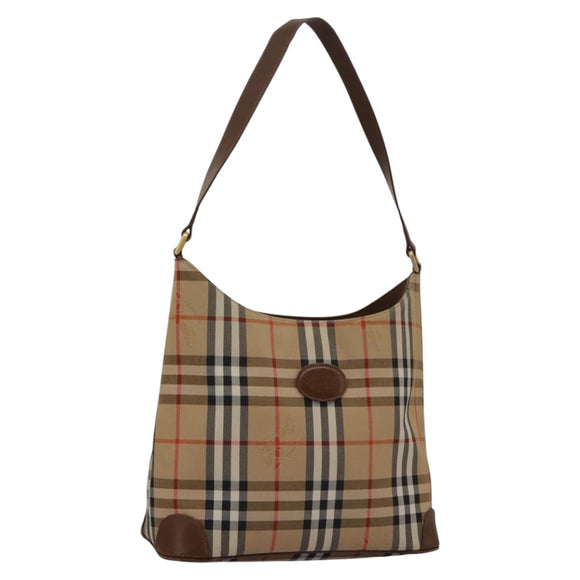 Burberrys Nova Check Shoulder Bag Canvas Beige Auth yk17224