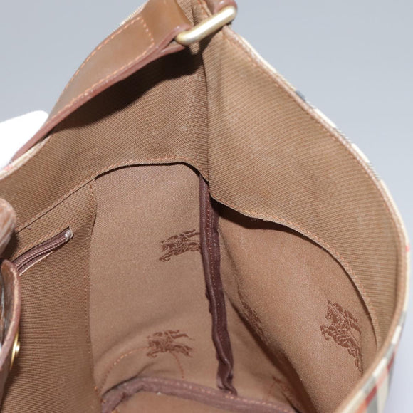 Burberrys Nova Check Shoulder Bag Canvas Beige Auth yk17224
