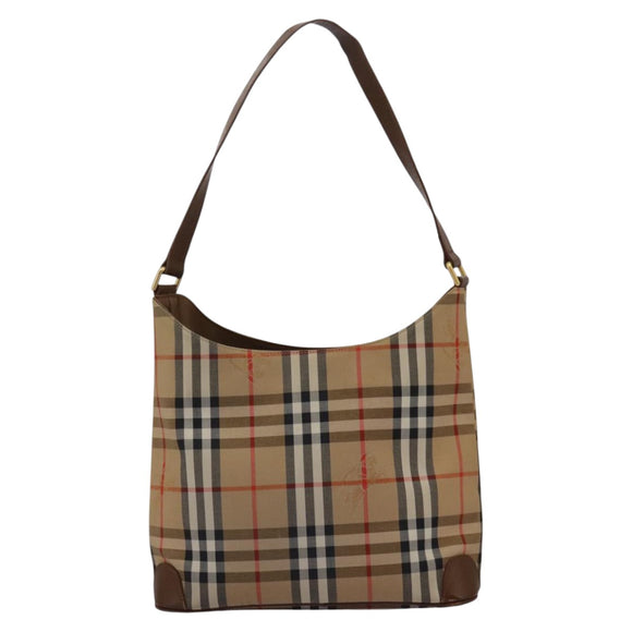 Burberrys Nova Check Shoulder Bag Canvas Beige Auth yk17224