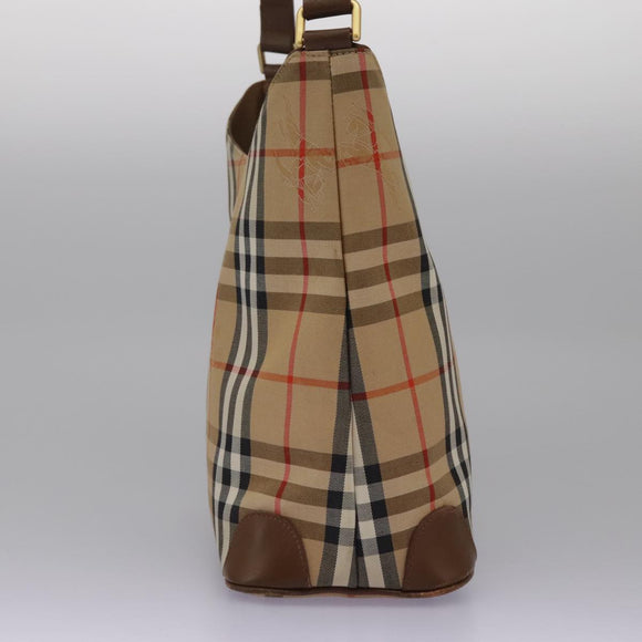 Burberrys Nova Check Shoulder Bag Canvas Beige Auth yk17224