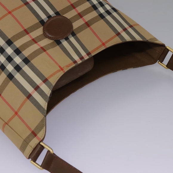 Burberrys Nova Check Shoulder Bag Canvas Beige Auth yk17224