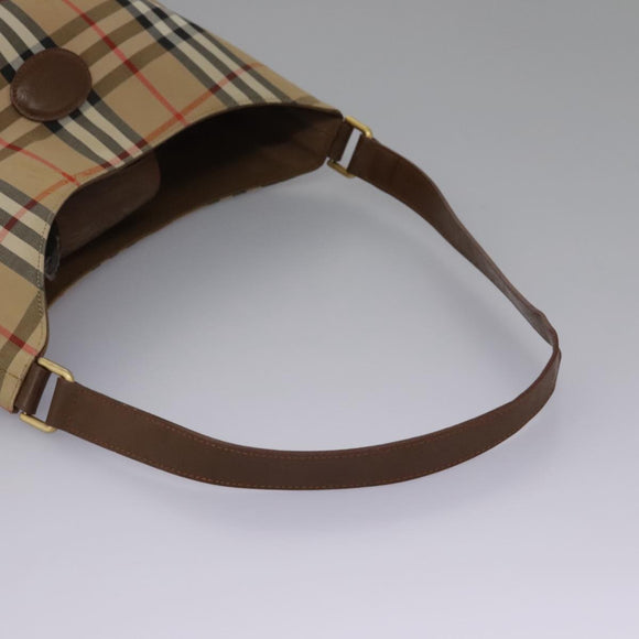 Burberrys Nova Check Shoulder Bag Canvas Beige Auth yk17224