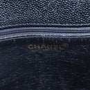 CHANEL COCO Mark Tote Bag Caviar Skin Black Gold CC Auth yk17238A-18