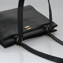 CHANEL COCO Mark Tote Bag Caviar Skin Black Gold CC Auth yk17238A-6