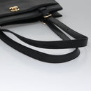CHANEL COCO Mark Tote Bag Caviar Skin Black Gold CC Auth yk17238A-7
