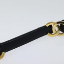 CHANEL COCO Mark Belt Leather 26.4"" Black Gold CC Auth yk17305-3