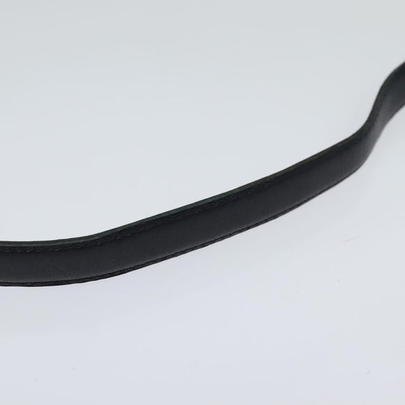 CHANEL COCO Mark Belt Leather 26.4"" Black Gold CC Auth yk17305