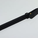 CHANEL COCO Mark Belt Leather 26.4"" Black Gold CC Auth yk17305-8