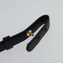 CHANEL COCO Mark Belt Leather 26.4"" Black Gold CC Auth yk17305-9