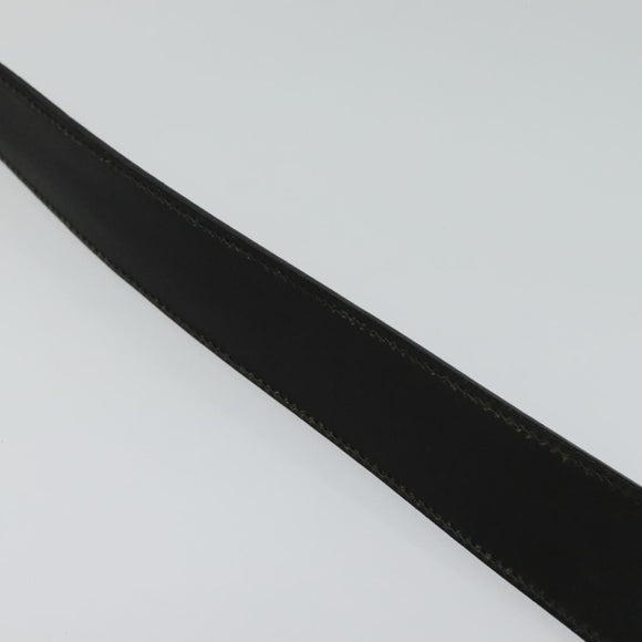 GUCCI Interlocking Belt Leather 39.8"" Black 114876 Auth yk17313