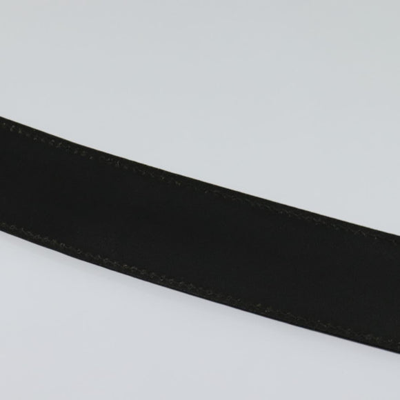 GUCCI Interlocking Belt Leather 39.8"" Black 114876 Auth yk17313