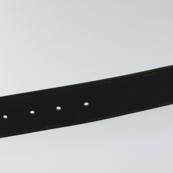 GUCCI Interlocking Belt Leather 39.8"" Black 114876 Auth yk17313