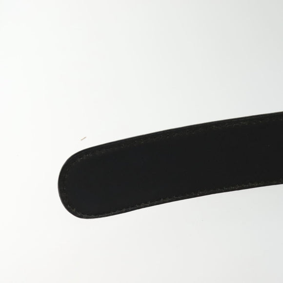 GUCCI Interlocking Belt Leather 39.8"" Black 114876 Auth yk17313