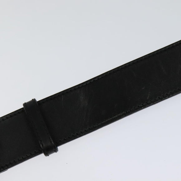 GUCCI Interlocking Belt Leather 39.8"" Black 114876 Auth yk17313