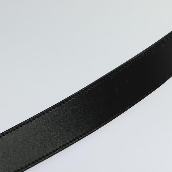 GUCCI Interlocking Belt Leather 39.8"" Black 114876 Auth yk17313