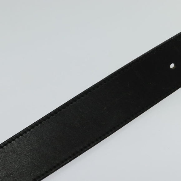 GUCCI Interlocking Belt Leather 39.8"" Black 114876 Auth yk17313