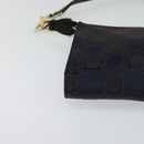Salvatore Ferragamo Gancini Hand Bag Canvas Navy Gold Auth yk17315-9