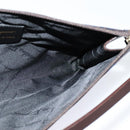 Salvatore Ferragamo Gancini Hand Bag Canvas Navy Gold Auth yk17315-17