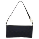 Salvatore Ferragamo Gancini Hand Bag Canvas Navy Gold Auth yk17315-2