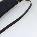 Salvatore Ferragamo Gancini Hand Bag Canvas Navy Gold Auth yk17315-7