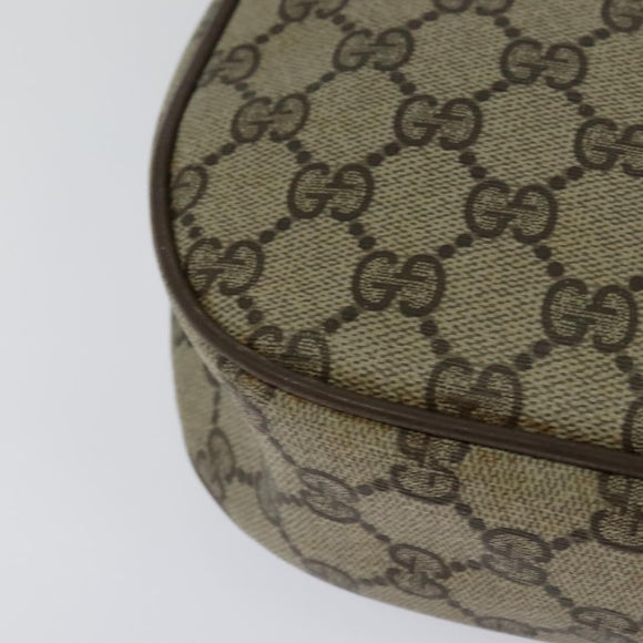 GUCCI GG Supreme Web Sherry Line Clutch Bag PVC Beige 89 01 034 Auth yk17324