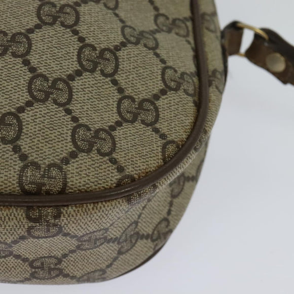 GUCCI GG Supreme Web Sherry Line Clutch Bag PVC Beige 89 01 034 Auth yk17324