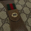 GUCCI GG Supreme Web Sherry Line Clutch Bag PVC Beige 89 01 034 Auth yk17324-9