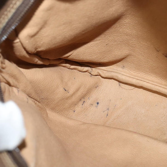 GUCCI GG Supreme Web Sherry Line Clutch Bag PVC Beige 89 01 034 Auth yk17324