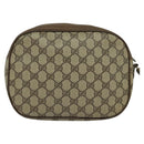 GUCCI GG Supreme Web Sherry Line Clutch Bag PVC Beige 89 01 034 Auth yk17324-2