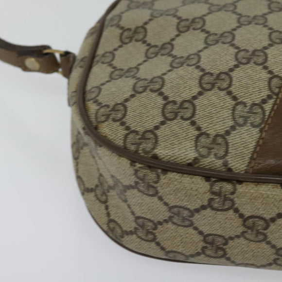 GUCCI GG Supreme Web Sherry Line Clutch Bag PVC Beige 89 01 034 Auth yk17324