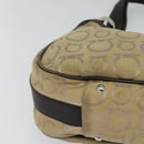 Salvatore Ferragamo Gancini Shoulder Bag Canvas Beige Auth yk17339-10