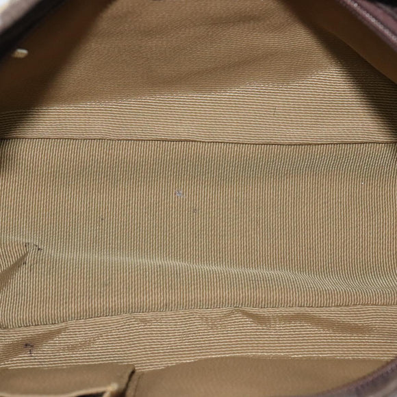 Salvatore Ferragamo Gancini Shoulder Bag Canvas Beige Auth yk17339