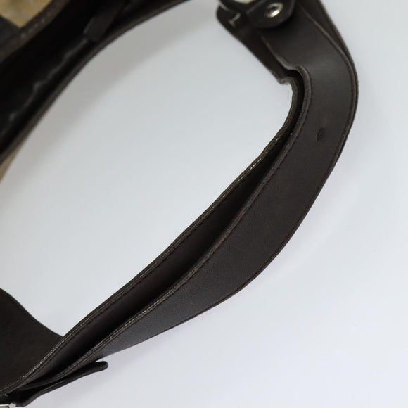 Salvatore Ferragamo Gancini Shoulder Bag Canvas Beige Auth yk17339