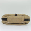 Salvatore Ferragamo Gancini Shoulder Bag Canvas Beige Auth yk17339-5