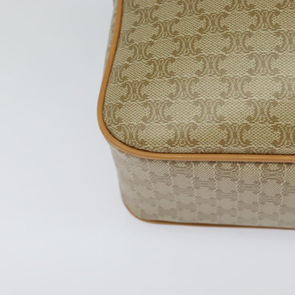 CELINE Macadam Canvas Shoulder Bag Beige Auth yk17349