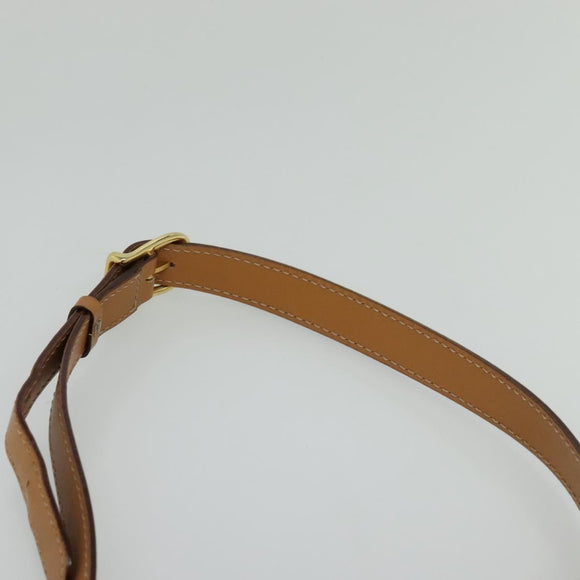 CELINE Macadam Canvas Shoulder Bag Beige Auth yk17349