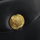 GIVENCHY Hand Bag Leather Black Gold Auth yk17377-18