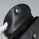 GIVENCHY Hand Bag Leather Black Gold Auth yk17377-9