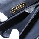 GIVENCHY Hand Bag Leather Black Gold Auth yk17377-23