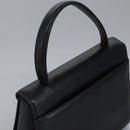 GIVENCHY Hand Bag Leather Black Gold Auth yk17377-6