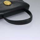 GIVENCHY Hand Bag Leather Black Gold Auth yk17377-7