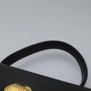 GIVENCHY Hand Bag Leather Black Gold Auth yk17377-14