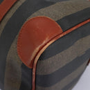 FENDI Pecan Canvas Boston Bag Black Brown Auth yk17380-9