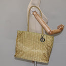Christian Dior Trotter Canvas Tote Bag Yellow Auth yk17386-23