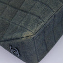 CHANEL Choco Bar Hand Bag Denim Blue CC Auth yk17394-9